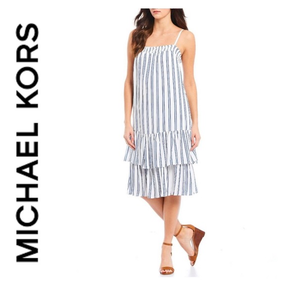 Michael Kors Dresses & Skirts - NEW Michael Kors Women's Striped Drop Waist Dress
